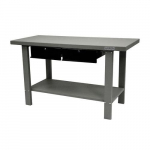 59", 2-Drawer Industrial Steel Workbench