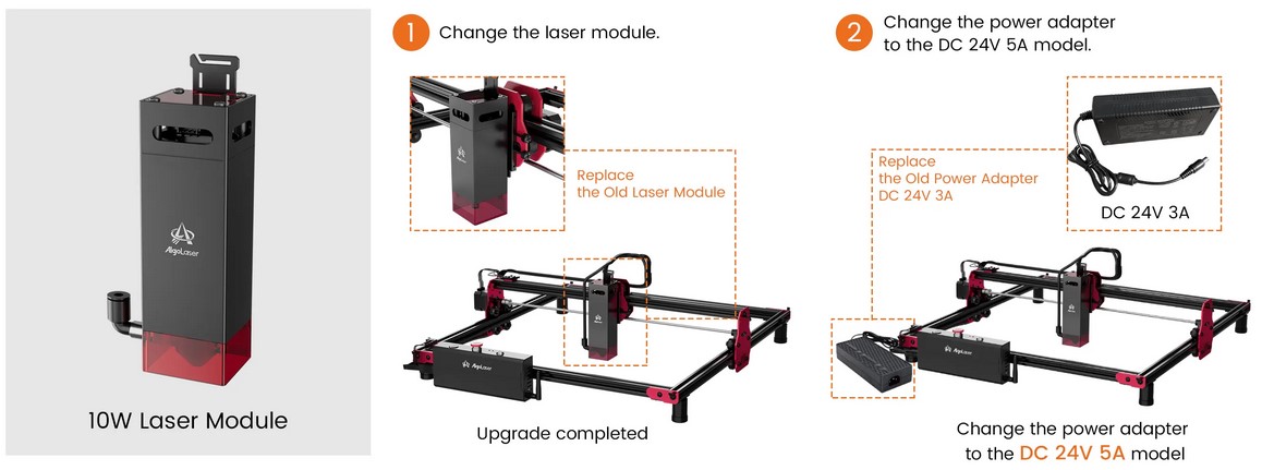 How to Upgrade to 10W Laser Module