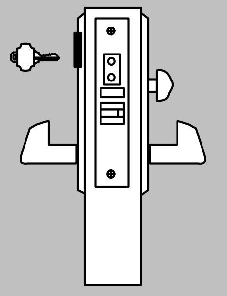 latch operate by lever