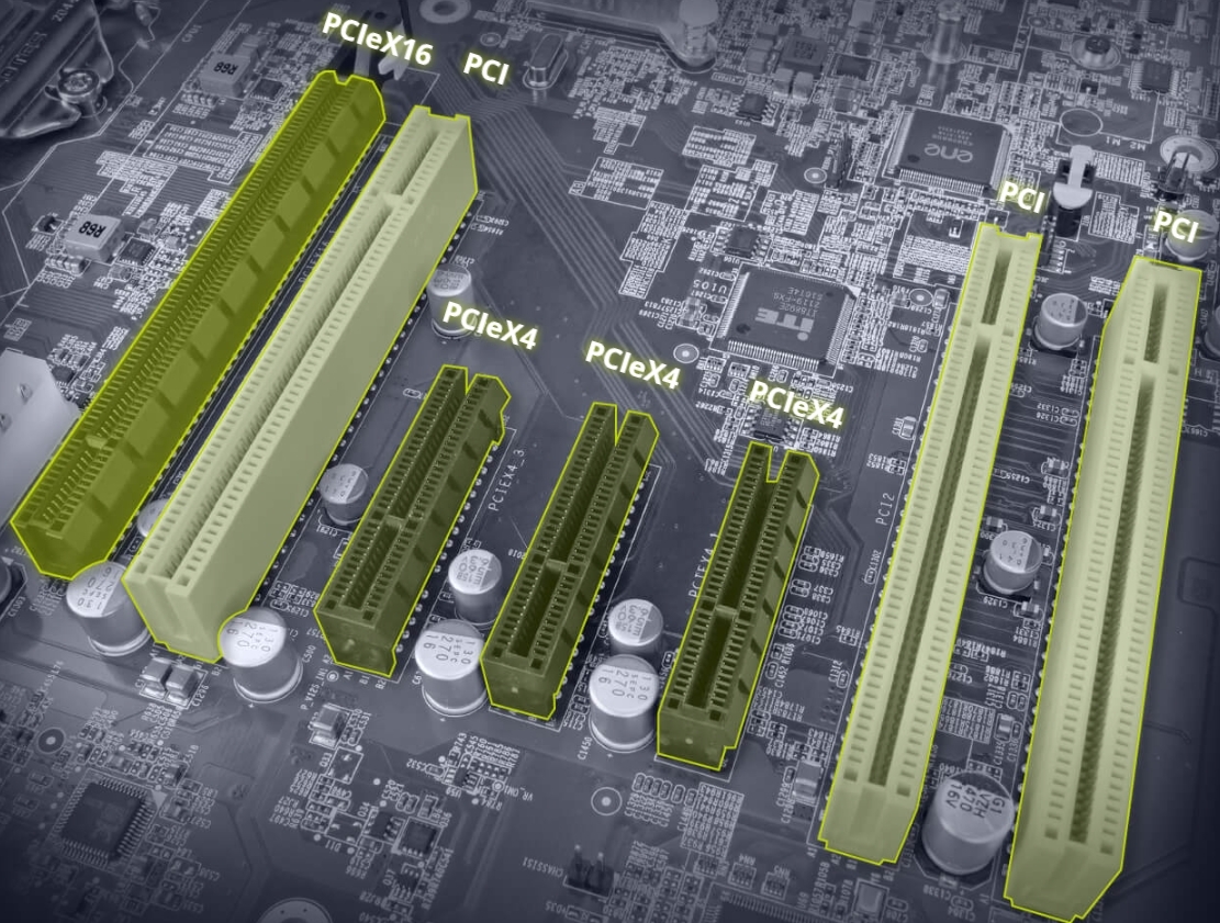 PCIe x16-4 & PCI Expansion Slots