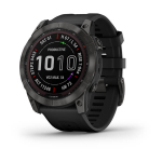 fenix 7X Smart Watch, Carbon Gray with Black Band