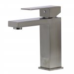 Faucet Single Lever Tall Square Bathroom, Brushed