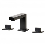 Faucet Widespread Modern Bathroom Black Matte