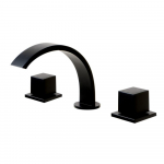 Faucet Modern Widespread Bathroom Black Matte