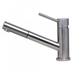 Solid Stainless Steel Swivel Kitchen Faucet, Brushed