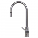 Single Hole Pull Down Kitchen Faucet, Brushed