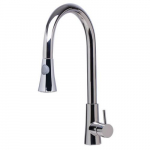 Faucet Solid Two Mode Pull Down Kitchen, Polished