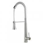 Solid Stainless Steel Commercial Spring Kitchen Faucet