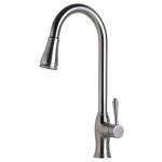 Faucet Pull Down Kitchen In Brushed Finish