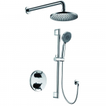 Round Style 2 Way Thermostatic Shower, Chrome