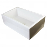 30" Smooth Fireclay One Bowl Farm Sink, Biscuit