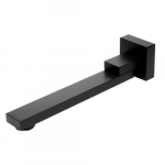 Solid Brass Square Foldable Tub Spout, Black Matte