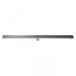 47" Stainless Steel Linear Shower Drain w/ Groove Lines