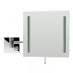 8" Wall Mount Square 5x Magnifying Mirror with Light