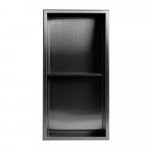 12" x 24" Stainless Steel Shower Niche Black