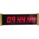 Six-Digit 2-1/3" Digits Display Oak Ends