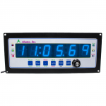 Flush Clock/Timer, 6 Digits, Blue