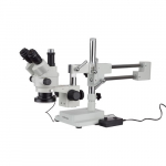 3.5X-90X Simul-Focal Microscope, LED Ring Light
