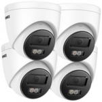 4K (8MP) AI Microphone PoE Turret 4mm Camera Set