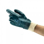47-402 Light Leather and PVC Gloves, Size 10, Blue