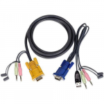 USB KVM Cable with Audio Plugs (16')