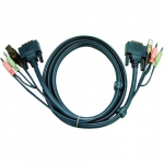 USB DVI-D Dual Link KVM Cable 10'