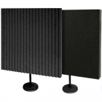 Acoustic Panels with Desk Stands Charcoal
