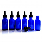 Glass Bottles with Glass Eye Dropper Top Blue 15ml