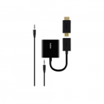 HDMI to VGA M F with 3.5mm Audio Adapter, Black