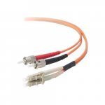 Fiber Optic Cable, LC-ST, Duplex Multimode, 2m