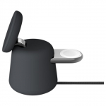 Black 2-in-1 Wireless Charging Dock w/ MagSafe 15W