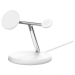 White 3-in-1 Wireless Charging Stand with Qi2 15W
