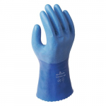 Polyurethane Chemical Resistant Gloves, L, Blue
