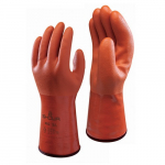 Chemical Resistant Glove, PVC, L, Orange