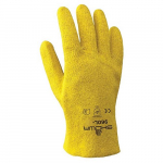 PVC Coated Gloves, L, Yellow