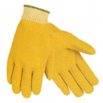 Full Coat PVC Cotton Lined Gloves, S, Yellow
