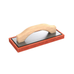 Red Rubber Float, 4x9.5 x3/4", Wood Handle