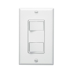 2-Function Control Wall Switch, 15 AMP, 120V, White