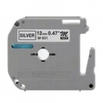 0.47" Black on Silver Tape for P-Touch 26.2 ft
