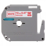 P-Touch Red on White Non-Laminated Tape Cartridge
