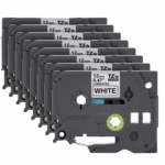 Black Print on White Laminated Label Tape