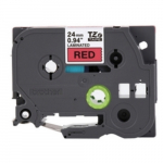 1" Black Print on Red Label Tape