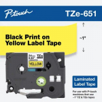 Black on Yellow Label Tape Cartridge, 24 mm