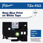 Navy Blue on White Iron-on Label Tape Cartridge