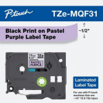 Black on Pastel Purple Label Tape Cartridge
