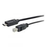 USB 2.0 Type C to USB Type B Cable, Black, 6ft