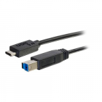 USB 3.0 Type C to USB Type B Cable, Black, 3ft