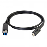 USB 3.0 Type C to USB Type B Cable, Black, 10ft