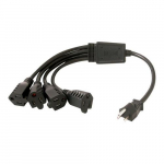 Power Cord Splitter, 1 NEMA 5-15P to 4 NEMA 5-15R, 18"