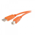 USB 2.0 Cable, A-B, Orange, 2m